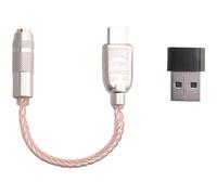 Cpolebev Audio Adapter Audio Adapter Cable Audio Adapter Metal Digital Audio Amplifier CX31993 MAX97220 Dual Chip Type-C-3.5mm AMP HiFi PCM 32Bit/384KHz Headphone