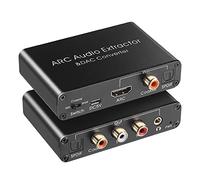 Cpolebev Audio Extractor 192KHz Converter ARC Audio Extractor Support Digital -Compatible Audio to Analog Stereo Audio