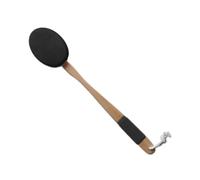 Cpolebev Back Lotion Applicator with Long Handle and 1 Replaceable Pads, Ideal for Young People and the Elderly-Black.