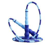 Cpolebev Bamboo Knot Rope Skipping Fitness School Students' Soft Bead Adjustable Rope Skipping with Pvc Handle