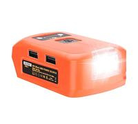 Cpolebev Battery Adapter for 20V Lithium Battery USB Charger, LED Work Light with Dual USB Charger and 12V Port