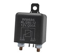 Cpolebev Battery Isolator Relay 12V 4-Pin WM686 Start Relay Car ON/OFF Switch Normally Open Relay RL/280 200A