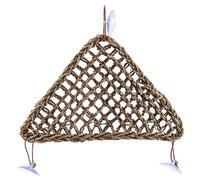 Cpolebev Bearded Dragon Hammock Lizard,100% Natural Seagrass Fibers for Reptiles,Geckos,Hermit Crabs and Snakes,Triangular and Plastic Terrarium Plant Leaves
