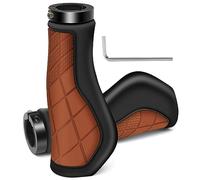 Cpolebev Bicycle Grips Ergonomic Grips Non-Slip Rubber Handlebar Grips,Bicycle Handlebar Grips for 22.2mm E-Bike Brown