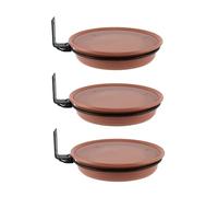 Cpolebev Bird Feeder Deck Bird Feeders Bath Tray Removable Adjustable Wall-Mounted Large Capacity Outdoor Bird Feeders Easy Install Easy to Use 3PCS