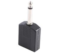 Cpolebev Black 6.35 1/4" Male to Dual Female Mono Y Cord PA Audio Cable Adapter