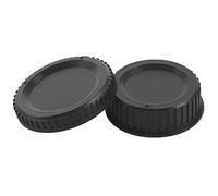 Cpolebev Black Plastic Camera Body Cover + Rear Lens Cap for Digital SLR