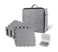 Cpolebev Blocking Mats for Knitting & Crochet Project, Blocking Boards with Grids for Needlepoint or Crochet,Knitting Mats Grey