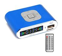 Cpolebev Bluetooth 5.0 Audio Receiver, MP3 Digital Music Player, FM Radio, SD Card/USB Playback 3.5mm Audio Output(Blue)