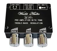 Cpolebev Bluetooth 5.0 Decoder Board Dual Channel Stereo Low Noise High and Low Tone Pre-Module Amplifier Board -PT1