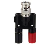 Cpolebev BNC Plug 4mm Banana Plug Splitter Connector BNC Male Plug to 2 x 4mm Banana Female Jack Socket Adapter