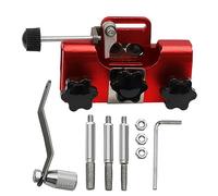 Cpolebev Bracelet Grinder Portable Hand-Cranked Chain Grinder Set Chain Clamp Sharpener Chain Grinder Quick Grinding Tool Reusable Easy to Use Red