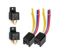 Cpolebev Car Relay with Harness, 5Pin 80A Relay On/Off Normally Open SPDT Relay Socket Plug JD2912-1Z-12VDC 80A 14VDC Replacement Parts Accessories