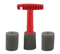 Cpolebev Car Wash Embedded Tire Screw Brush Lug Nut Wheel Cleaning Tools with 3 Extra Sponges