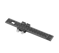 Cpolebev Carpenter's Ruler Ruler Inch Metric T-Marked Ruler T-Rail Ruler Marking Measuring Ruler with Slide Stops