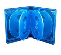 Cpolebev CD Storage Box 10-Piece Pack CD Case Plastic Double-Sided CD Storage Car CD Case Thickened DVD Case, Easy Install Easy to Use Blue