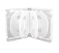Cpolebev CD Storage Box 10-Piece Pack CD Case Plastic Double-Sided CD Storage Car CD Case Thickened DVD Case, White