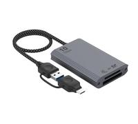 Cpolebev CFexpress Type B and SD Dual-Slot Memory Card Reader, 10Gbps USB 3.2 Gen 2 Type B CFexpress Adapter Memory Card Reader A