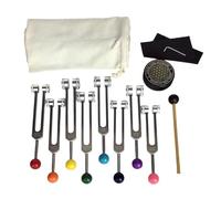 Cpolebev Chakra Tuning Fork Set for Healing, Tuning Forks with Tuning Fork Activator for Healing,Sound Therapy,Keep Body