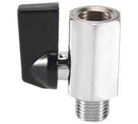 Cpolebev Chrome Brass 1/4inch Ball Valve Threads Tap Male to Female Air Compressor Hose