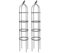 Cpolebev Climbing Plant Obelisk Trellis, Garden Trellis, Climbing Vine Plant Stand, Flower Stand, Plant Tower,2pcs(A)