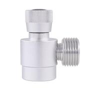 Cpolebev CO2 Cylinder Refill Adapter, Self-Made Gas Cylinder Regulator M10X1 to W21.8-14 Adapter for,CO2,Mixed Gas Silver