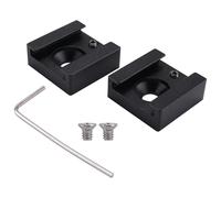 Cpolebev Cold Shoe Mount Aluminum Adapter Bracket Hot Shoe with 1/4 Thread for Camera Cage Flash Shoe Mount(2 PCS)