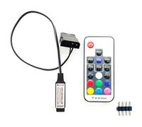 Cpolebev Computer Fan Lighting Effect Controller,5V 3-Pin/12V 4-Pin RGB Fan Equipment Wire Control/Remote Controller with On/Off