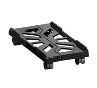 Cpolebev Computer Tower Stand Adjustable Mobile CPU Stand CPU Holder PC Tower Stand with Rolling Caster Wheels Riser Stand Black
