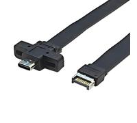 Cpolebev Connectors USB 3.2 Front Panel Extension Cable,GEN2x2 Baffle Cable TYPE-E to Chassis Type-C Front C Female 10G/20Gbps B