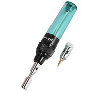 Cpolebev Cordless Torch Soldering Iron MT-100 Butane Gas Soldering Iron Pen(Green)