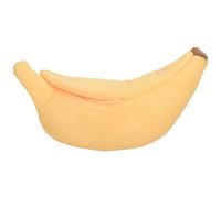 Cpolebev Cute Banana Cat Bed, Pet Bed Soft Cat Embrace Bed, Lovely Pet Bed for Cats, Rabbits & Small Dogs Yellow