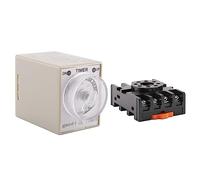Cpolebev DC 12V 0-30s Electric Delay Timer Timing Relay DPDT 8P w Base
