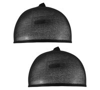 Cpolebev Deluxe Wig Cap Hair Net For Weave 2 Pieces/Pack Hair Wig Nets Stretch Mesh Wig Cap For Making Wigs Free Size(black)