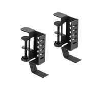 Cpolebev Desk Side Vertical Laptop Stand,No Drill Laptop Desktop Mount,Hanging Laptop Holder for Desk Side,Clamp on Desk Black