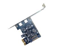 Cpolebev Desktop Mainboard PCI-E to Type-C Adapter Card Dual-Port Type-C Expansion Card Using ASM1042 Host Card