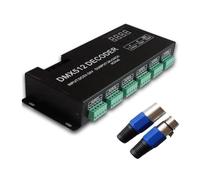 Cpolebev Digital 24CH RGB RGBW DMX512 Decoder, RGBW 512 Decoder 512 Controller for LED Strip (B)