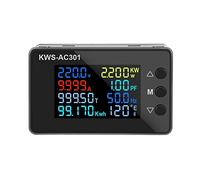 Cpolebev Digital Display Current Voltmeter 50-300V AC Wattmeter Multifunction Electric Meter Power Detector AC 20A