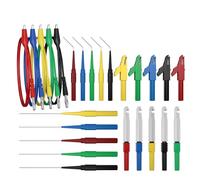 Cpolebev Digital Multimeter Test Lead Kit Digital Multimeter Test Lead Kit Plastic Alligator Clip to 4MM Banana Plug with Test Probe Back Probes Kit