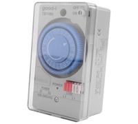 Cpolebev Din Rail Mechanical Timer Switch Mechanical Timer Switch 100-240VAC 50-60Hz TB118N with Transparent Plastic Protective Cover Battery
