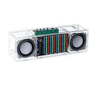 Cpolebev DIY Bluetooth Speaker Kit Electronic LED Music Spectrum Dual Channel Soldering Practice 3W Speaker 8002 Amplifier