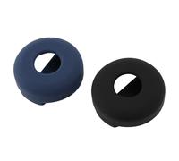 Cpolebev Dog Collar(2 Pack), Silicone Pet Collar Case for Airtags, Anti-Lost Pet Loop Holder Black+Blue
