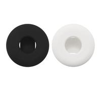 Cpolebev Dog Collar(2 Pack), Silicone Pet Collar Case for Airtags, Anti-Lost Pet Loop Holder Black+White