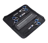 Cpolebev Dog Grooming Scissors Kit with Safety Round Tip Thinning Cutting Shears with Pet Grooming Comb for Dog Cat Hair Care