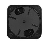 Cpolebev Dog Scratch Pad for Nails Dog Scratch Board Snack Compartments Rotating Round Dog Nail Scratch Board Removable Black