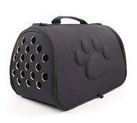Cpolebev Dogs Cat Folding Cage Puppy Crate Handbag Carrying Bags Pets Supplies Transport Accessories Black
