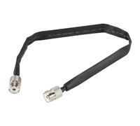 Cpolebev Door/Window Pass Through Flat Coaxial Cable SO239 UHF Female to UHF Female 50 Ohm Coax Pigtail Extension Cord