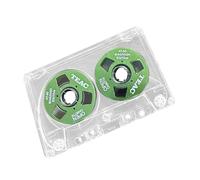 Cpolebev Double-Sided Color Housing Empty Tape Metal Mini Can Record 55 Minutes Empty Tape Blank Cassette Tape, Green