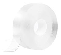 Cpolebev Double Sided Tape Double Transparent Tape Removable Reusable for Walls, Carpet Home Decoration