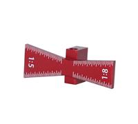 Cpolebev Dovetail Joint Aluminum Alloy Marking Gauge 1: 5 1: 8 Wooden Hinge Gauge with Hinge Gauge Guide Tool
